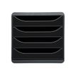 Exacompta BigBox - Module de classement 4 tiroirs - noir/noir