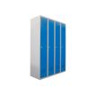 Vestiaire Industrie Propre monobloc - 4 portes - H180 x L120 x P50 cm -  gris/bleu