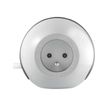 WATT & CO WATTBALL - Multiprise 3 prises - 2 prises 16A + 1 prise 6A + 2 USB - blanc/gris 