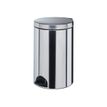 3019920903602-Rossignol SANELIA - Poubelle à pédale - 20 L - acier inoxydable-Angle droit-1