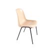 Chaise CHARLOTTE - pieds noirs avec accroches - coque M1 (non feu) - beige