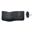 5028252602730-Kensington Pro Fit Ergo - Ensemble clavier et souris sans fil - Azerty - noir-Avant-1