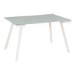 3483600495358-Bureau SUNDAY - 140 cm - Pieds trapèze - Verre-Angle gauche-0