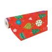 Clairefontaine Acacia - 1 Rouleau papier cadeau - Rouge motif guirlande