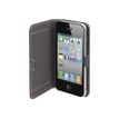 Muvit Slim Folio - Protection à rabat pour iPhone 4, 4S - noir