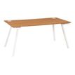 3483600495310-Bureau - SUNDAY - noyer - L 160 cm - pieds trapèze-Angle gauche-0