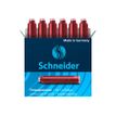 Schneider - 6 Cartouches d'encre pastel - rouge