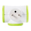 2012349439166-WATT & CO - Multiprise triplite rotative - blanc/vert-Arrière-3