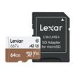 Lexar 667X - carte mémoire 64 Go - Class 10 - micro SDXC UHS-I