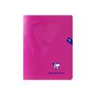 3329683137412-Clairefontaine Mimesys - Cahier polypro 17 x 22 cm - 96 pages - grands carreaux (Seyes) - rose-Avant-0