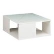Table basse - SUNDAY - Blanc - L 80 x H 38 x P 80 cm 
