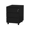 Caisson mobile - 3 tiroirs - noir - 56,7 x 54,1 x 41,8 cm