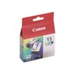 4960999174983-Canon BCI-15 - Pack de 2 - cyan, magenta, jaune - cartouche d'encre originale-Angle gauche-1
