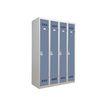 Vestiaire Industrie Propre - 4 portes - 180 x 120 x 50 cm - gris/beu