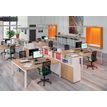 0404000121596-Bureau Bench IRIS - L120 cm - Plan de départ - Pieds aluminium - plateau Blanc perle--1