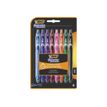 3086123537583-Bic Gelocity QuickDry - Pack de 8 rollers - 0,7 mm - couleurs assorties-Avant-0