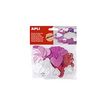 Apli - Sachet de gommettes en mousse - motifs cœurs - blanc, rouge, rose
