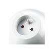 3760110683636-WATT & CO WATTBALL - Multiprise 3 prises - 2 prises 16A + 1 prise 6A + 2 USB - blanc/bleu-Gros plan-4