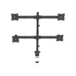 0065030867795-StarTech.com ARMQUAD - Bras support pour 4 écrans jusqu'à 27" - fixation pince - noir-Avant-1