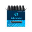 Schneider - 6 Cartouches d'encre pastel - noir