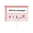 Bequet Mado - 10 Étiquettes à roulettes Boucherie-Charcuterie - 10,5 x 7 cm - rouge
