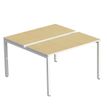 Bureau Bench 2 personnes EASYDESK - soit 2 plateaux L120xP60xH75 cm (L120 x P126) - Hêtre