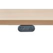 3253310159990-Bureau LEVEL - Bureau éléctrique - L140 - pied blanc - plateau Imitation hêtre--2