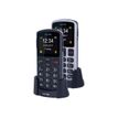 9120042772138-Bea-fon Silver Line SL250 - téléphone mobile - noir argent-Angle droit-0
