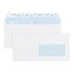 GPV EVERYDAY - 250 Enveloppes blanches - 110 x 220 mm - avec bande (auto-adhésif) - 1 fenêtre 45 x 100 mm