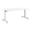 3483600757807-Table de réunion mobile et rabattable YES ! - 160 cm - Blanc-Angle gauche-0