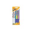 3086123000605-BIC Matic Grip - Pack de 4 porte mines rétractable - HB - 0.7 mm - moyen - avec gomme-Avant-0