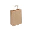 50 Sacs cadeau kraft - poignées torsadées - 27 cm x 12 cm x 35 cm - brun