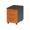 3483600739605-Caisson mobile JAZZ+ - Profondeur 60 cm - 3 tiroirs - Aulne-Angle droit-0