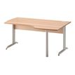 3483600784698-Bureau compact à droite JAZZ+ - 160 cm - Pieds métal - Hêtre ambré-Angle droit-0