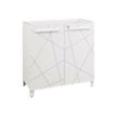 Rangement bas SUNDAY - L80 x H79 x P42 - 2 portes - blanc graphic (top surmeuble non compris)