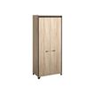 3483600874399-Armoire haute MAMBO - L80 x H187 x P46 - 2 portes - Chêne Sonoma/noir-Angle gauche-0