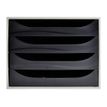 Exacompta Ecobox - Module de classement 4 tiroirs - gris/noir