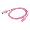 Urban Factory Cable USB to Lightning MFI certified - Pink 1m - câble Lightning - Lightning / USB - 1 m
