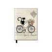 Kiub Bug Art - Carnet de notes A6 - ligné - 160 pages - Chat sur vélo