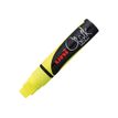 UNI CHALK - Marqueur craie - pointe extra large - jaune fluo