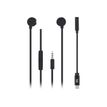 3303170098448-T'nB SWEET - Kit main libre - Ecouteurs filaire avec micro - intra-auriculaire - noir-Avant-0