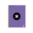 Antartik - Cahier à spirale A5 - 240 pages - petits carreaux (5x5 mm) - violet