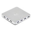 8595611700675-i-Tec USB 3.0 Metal Charging HUB - Hub - 10 x SuperSpeed USB 3.0 - de bureau-Angle gauche-1