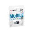 3126170129536-EMTEC Mobile & Go OTG T200 - clé USB - 32 Go-Angle gauche-4