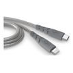 3571211490067-Force Power - Câble Ultra-renforcé - USB-C -  Lightning  - 1.2 m - 3A - Gris - Garanti à-Angle gauche-0