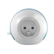 3760110683636-WATT & CO WATTBALL - Multiprise 3 prises - 2 prises 16A + 1 prise 6A + 2 USB - blanc/bleu-Avant-0