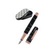 4014421440334-Online Bohemian Art - Stylo plume - noir/rose - pointe moyenne-Angle gauche-0