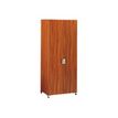 3483605273302-Gautier office Santos - Armoire - 4 étagères - 2 portes - rosewood-Angle gauche-0