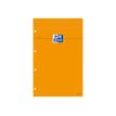 Oxford - Pack de 5 Blocs notes - A4 + - 160 pages - grands carreaux - perforés - orange