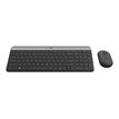 Logitech MK470 - ensemble clavier Azerty et souris sans fil ultra fin - graphite